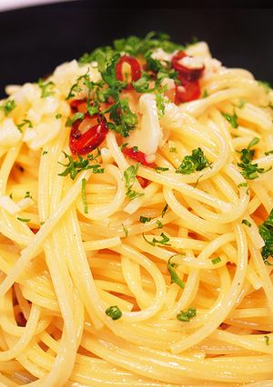 電子レンジで「ペペロンチーノ」は作れる！-レシピのメイン写真