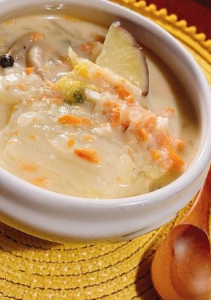 ★糖質30g以下★焼鮭の味噌豆乳スープ-レシピのメイン写真