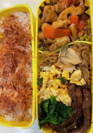 鳥と蓮根のきんぴら弁当-レシピのメイン写真
