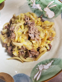 家にあるもので!肉野菜めんつゆ炒め-レシピのメイン写真