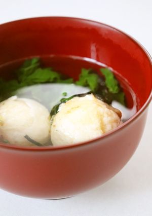椀種はたこ焼⁉ひな祭の吸物（澄まし汁）-レシピのメイン写真