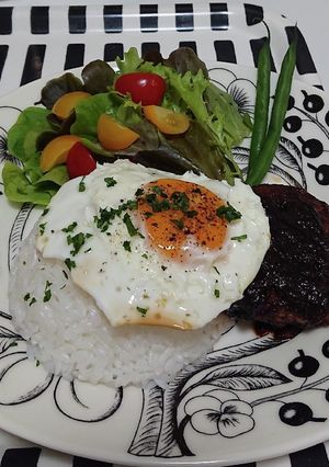 ハンバーグレシピ ロコモコ丼-レシピのメイン写真