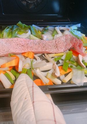 石窯ドームで豚バラブロックとお野菜-レシピのメイン写真