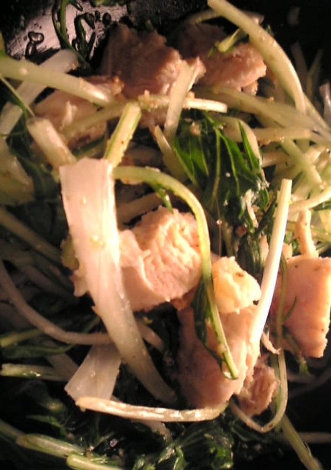 鶏ささみと水菜のゴマ和え-レシピのメイン写真