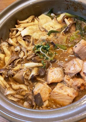 石狩鍋風！牛乳キノコ鍋！-レシピのメイン写真