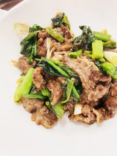 牛肉とほうれん草の炒めもの-レシピのメイン写真