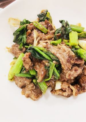 牛肉とほうれん草の炒めもの-レシピのメイン写真