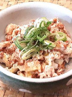 簡単♡竹輪とクリームチーズの納豆和え♡-レシピのメイン写真