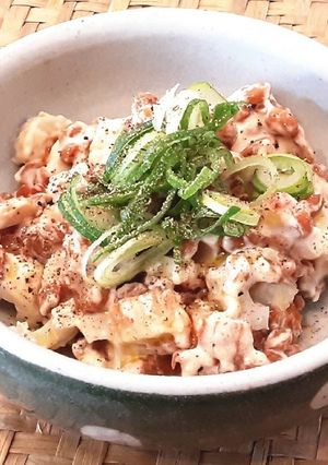 簡単♡竹輪とクリームチーズの納豆和え♡-レシピのメイン写真