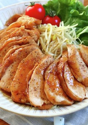 鶏むね1枚！甘じょうゆガーリックペッパー-レシピのメイン写真