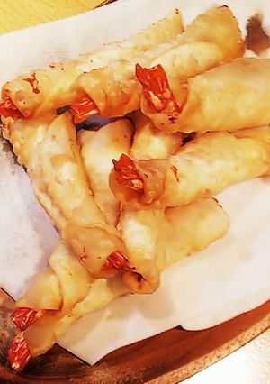 エビのジャンボ餃子皮巻き-レシピのメイン写真
