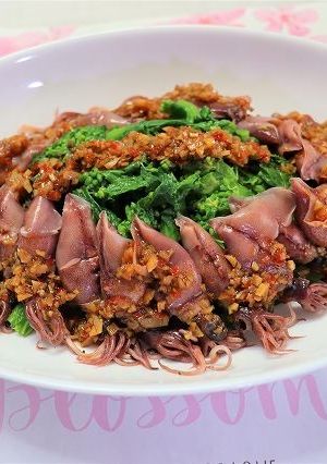 ホタルイカと菜の花の中華風ピリ辛サラダ-レシピのメイン写真