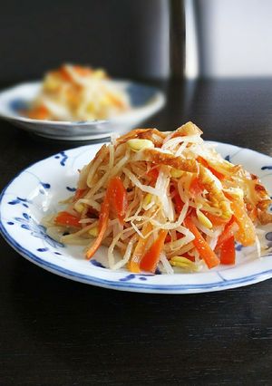 豆もやしと人参のすり胡麻和え-レシピのメイン写真