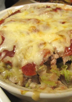白菜と挽肉のカンタントマトグラタン-レシピのメイン写真