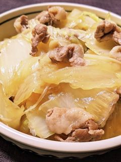 白菜とえのきと豚こま肉の煮物-レシピのメイン写真