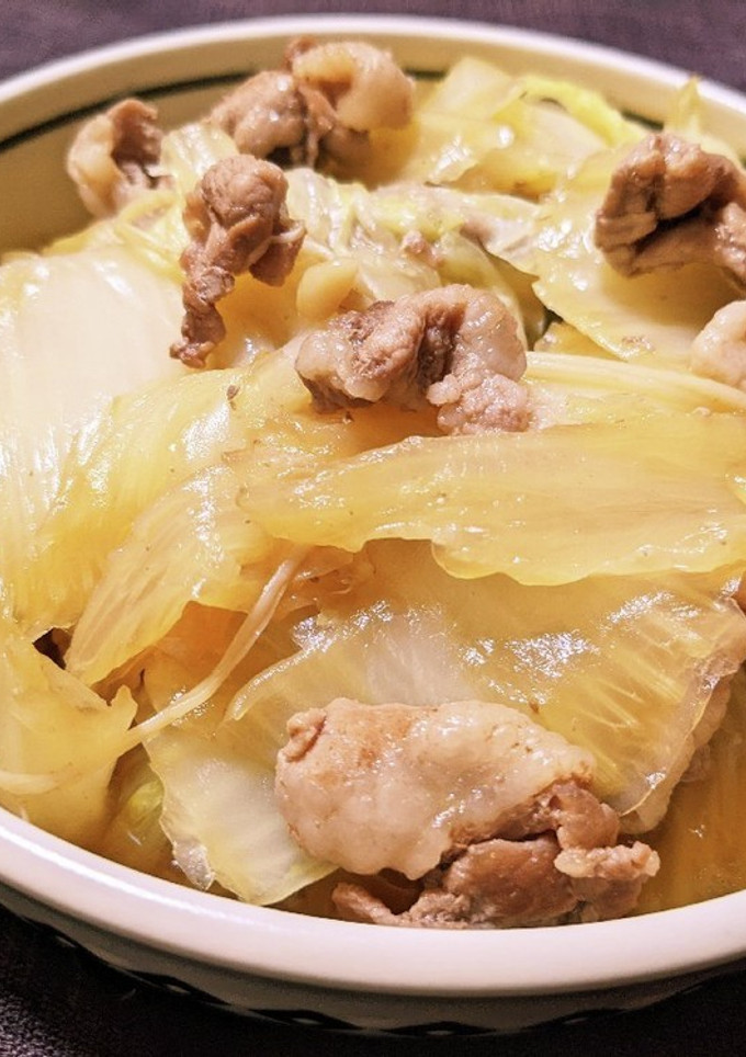 白菜とえのきと豚こま肉の煮物-レシピのメイン写真