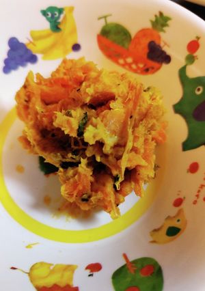離乳食も♪野菜嫌いに！南瓜と人参サラダ-レシピのメイン写真