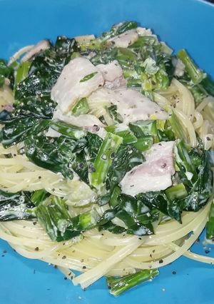 ほうれん草とベーコンの生クリームパスタ-レシピのメイン写真