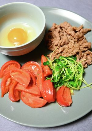 フルーツトマトと牛肉の炒めすき焼き-レシピのメイン写真