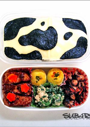 干支✿アニマル柄✿牛のモーモー弁当-レシピのメイン写真