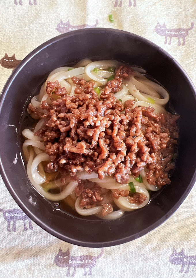 子供が喜ぶ　簡単　挽肉うどん　-レシピのメイン写真