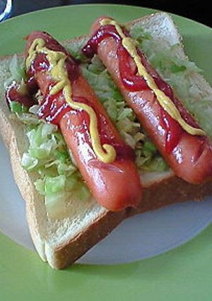 キャベツ＆フランクフルトの簡単トースト-レシピのメイン写真