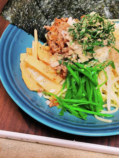 おうちで簡単まぜそば!温玉のせ-レシピのメイン写真