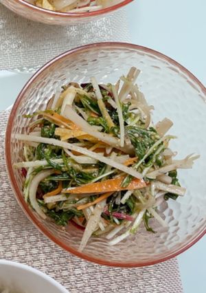 ごぼうと水菜の柚子胡椒サラダ-レシピのメイン写真