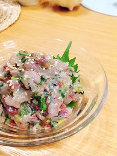 アジと香味野菜のタタキ-レシピのメイン写真