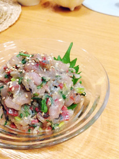 アジと香味野菜のタタキ-レシピのメイン写真