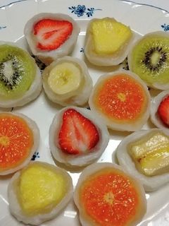 レンジで簡単!丸ごとフルーツ大福-レシピのメイン写真