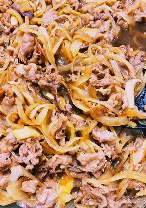 速攻牛丼。簡単味付けかさ増し増し。-レシピのメイン写真