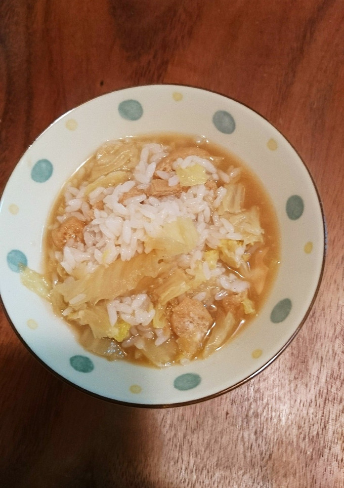 白菜と油揚げのおみいさん〜残りお味噌汁で-レシピのメイン写真