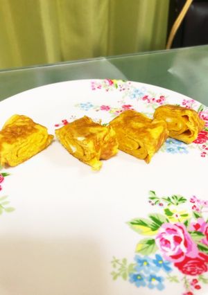 卵1個!丸いフライパンで卵焼き-レシピのメイン写真