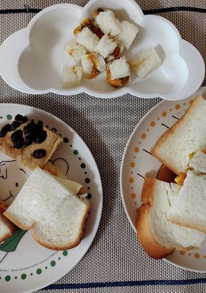 離乳食も♪南瓜と人参サラダサンドイッチ-レシピのメイン写真