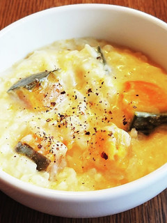 生米から作るかぼちゃの豆乳粥-レシピのメイン写真
