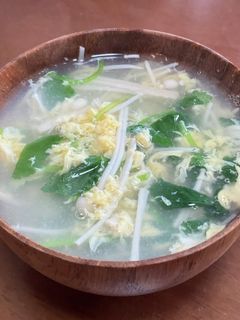 簡単美味しい!三つ葉とエノキの卵スープ♬-レシピのメイン写真
