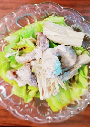 ジャスミン茶蒸し♡豚肉とキャベツとえのき-レシピのメイン写真