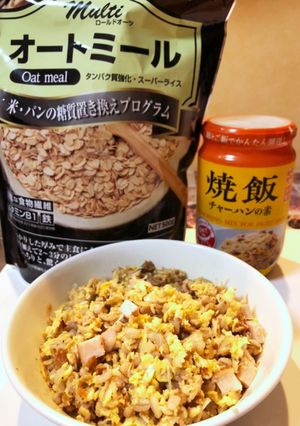 レンジで簡単！もち麦入りオートミール焼飯-レシピのメイン写真