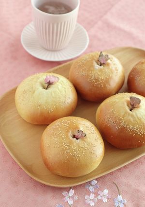 全粒粉入り☆桜あんぱん-レシピのメイン写真