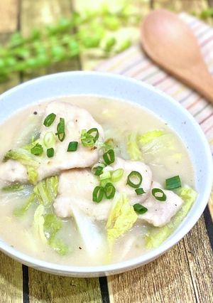 鶏むねと白菜の甘酒スープ-レシピのメイン写真