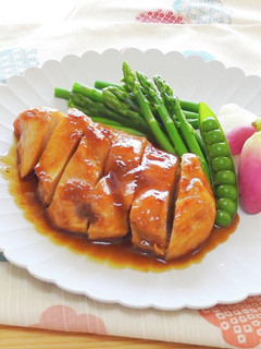 鶏むね肉の梅照り焼き-レシピのメイン写真