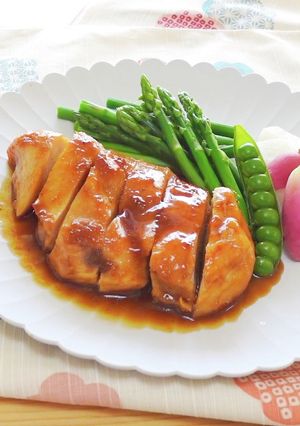 鶏むね肉の梅照り焼き-レシピのメイン写真