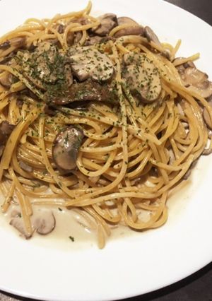 きのこクリームパスタ-レシピのメイン写真