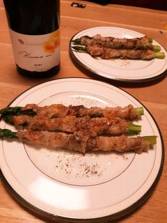 ワインに合う♪アスパラの豚肉巻き-レシピのメイン写真