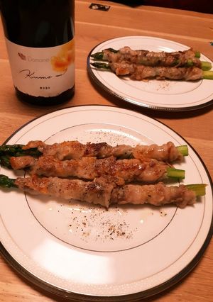 ワインに合う♪アスパラの豚肉巻き-レシピのメイン写真