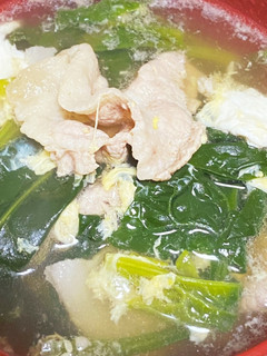 ほうれん草と豚肉のスープ-レシピのメイン写真