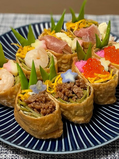 パーティお祝いに蕎麦稲荷-レシピのメイン写真