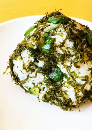 新しい！はばのりと乾燥きゅうりのおむすび-レシピのメイン写真