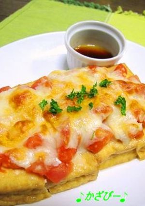オリーブ醤油で♪厚揚げのトマト＆チーズ-レシピのメイン写真